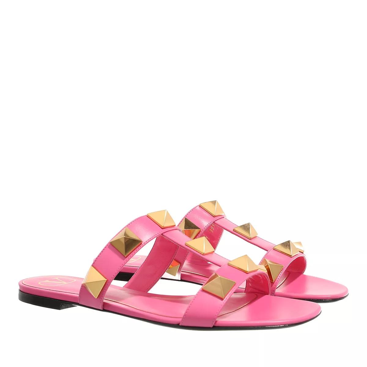 Valentino Garavani Slipper & Pantoletten - Roman Stud Slide Sandals - Gr. 38,5 (EU) - in Gold - für Damen