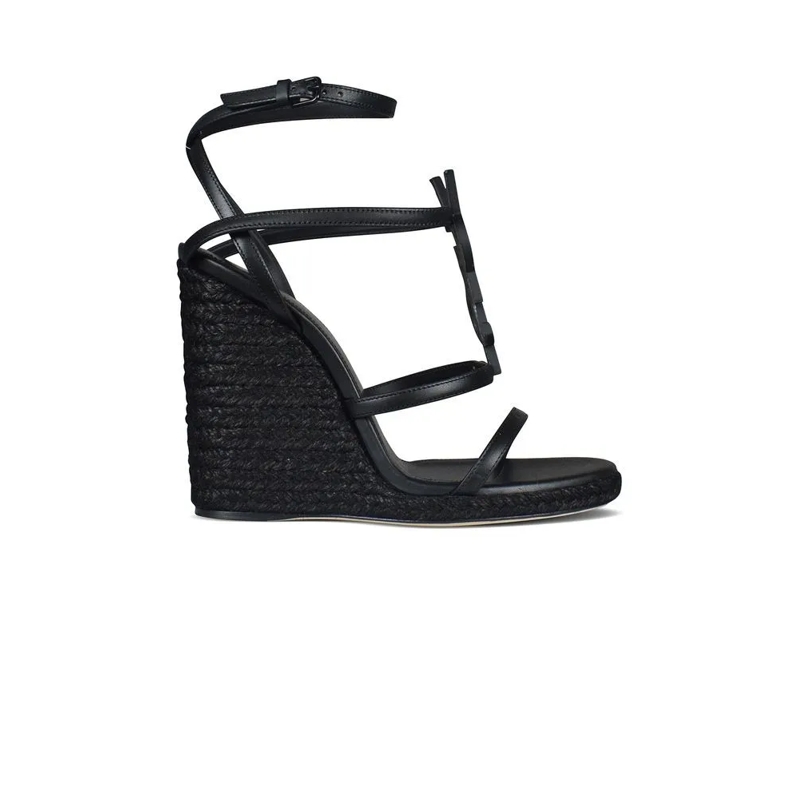 Saint Laurent Sandalen Cassandra Espadrilles Black