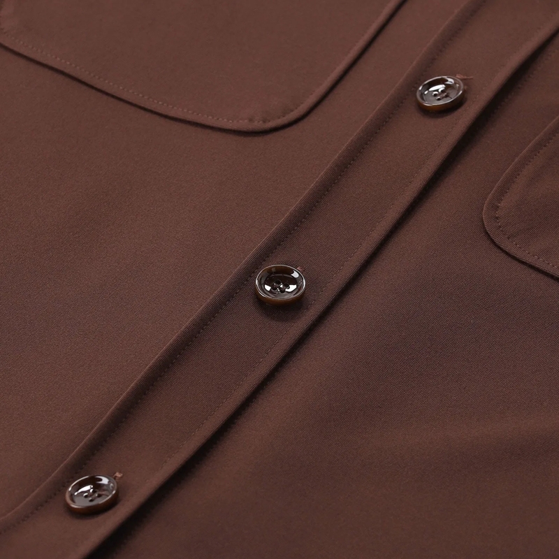 Luisa Cerano Bluse Hemdbluse aus Viskose-Mix braun(Image 4)