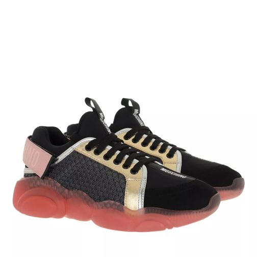 Moschino Sneakerd Orso30 Mix Oroarg Nero scarpa da ginnastica bassa