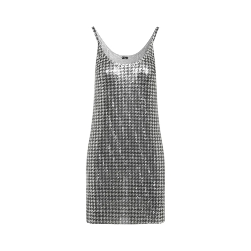 Paco Rabanne Mini-Kleider Pied De Poule Silver Grey Aluminum Mini Dress Silver