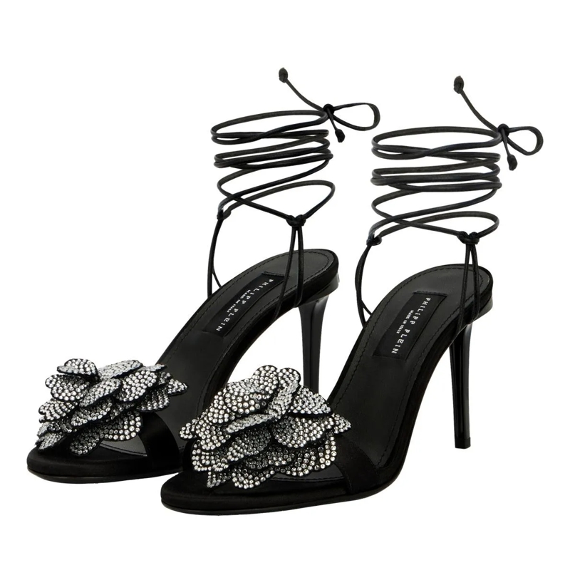 Philipp Plein Riemchensandalen Zeigen Sie Ihre Entschlossenheit und modische Seit schwarz(Image 2)