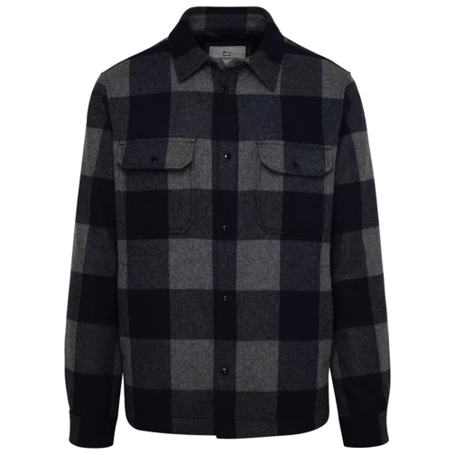 Woolrich Alaskan Two-Tone Wool Shirt Black 