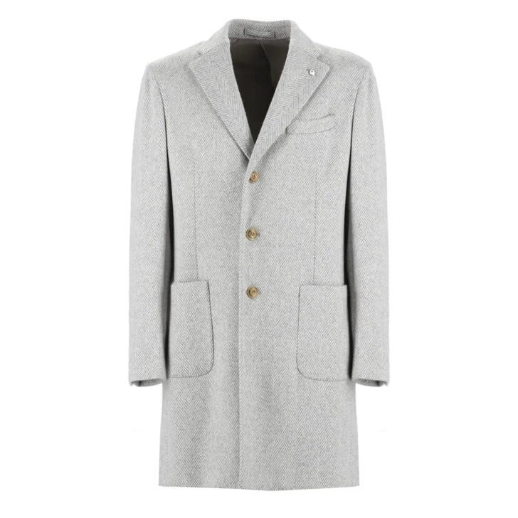 Lubiam Alpaca Blend Coat Grey Trenchcoat