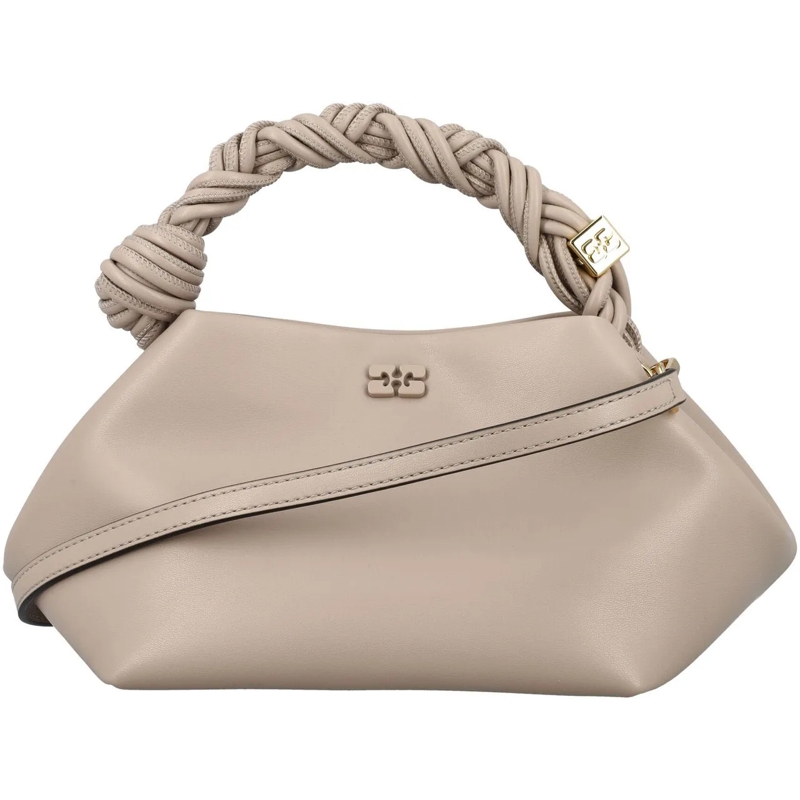 GANNI Tote bow bag grau
