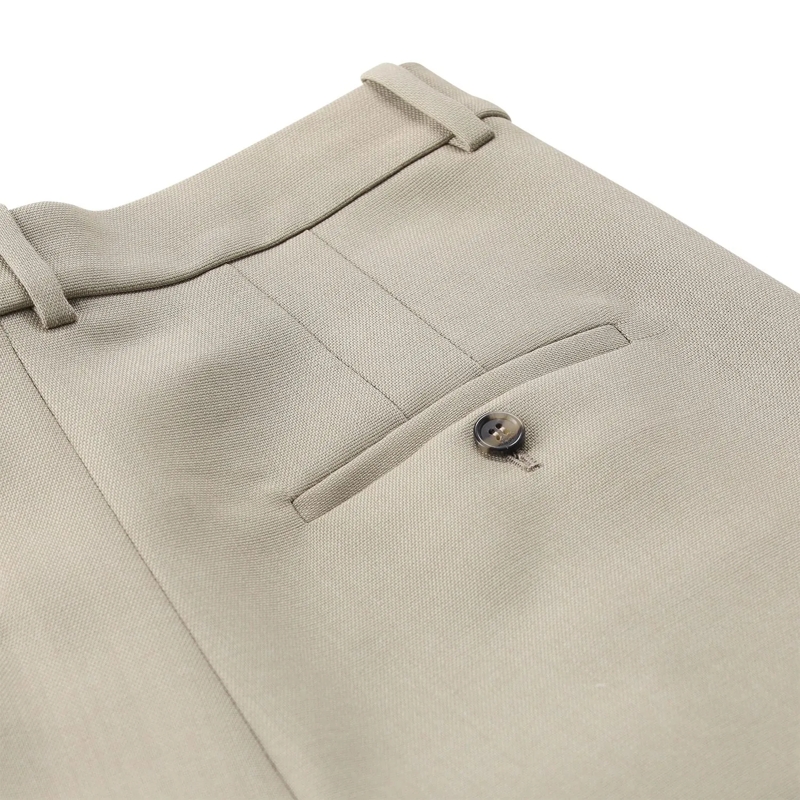 Saint Laurent Freizeithose Weite Hose aus Wolle und Seide braun(Image 5)