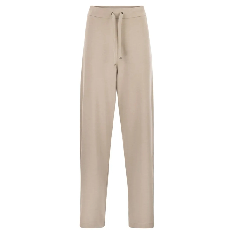 Herno  Jogger Trousers In Viscose Blend Neutrals