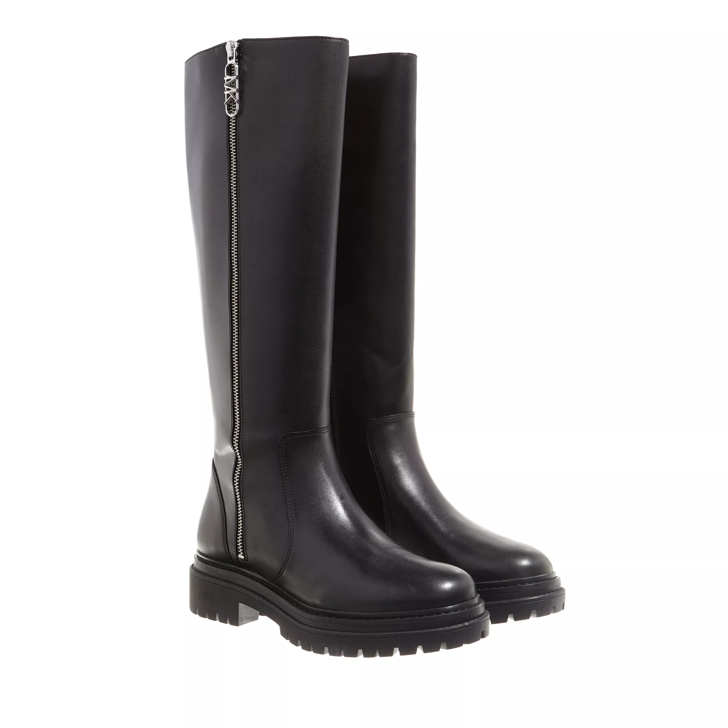 Michael kors clearance black leather boots