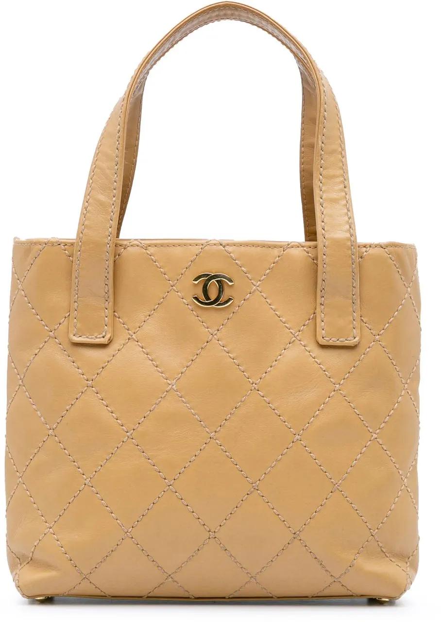 Chanel Crossbody Bags - CC Wild Stitch Calfskin Handbag - Gr. unisize - in Braun - für Damen