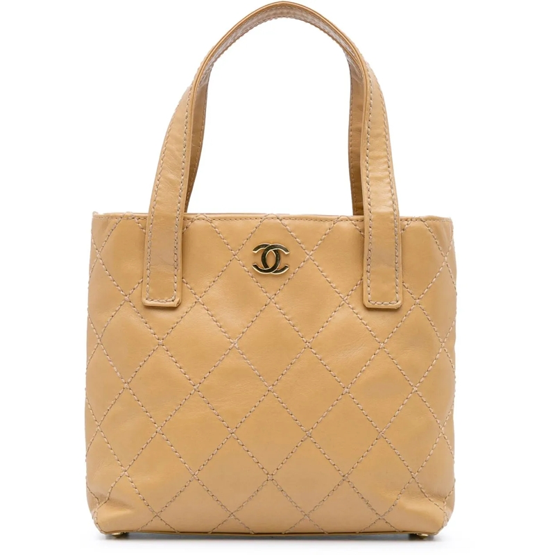 Chanel Fourre-tout CC Wild Stitch Calfskin Handbag braun