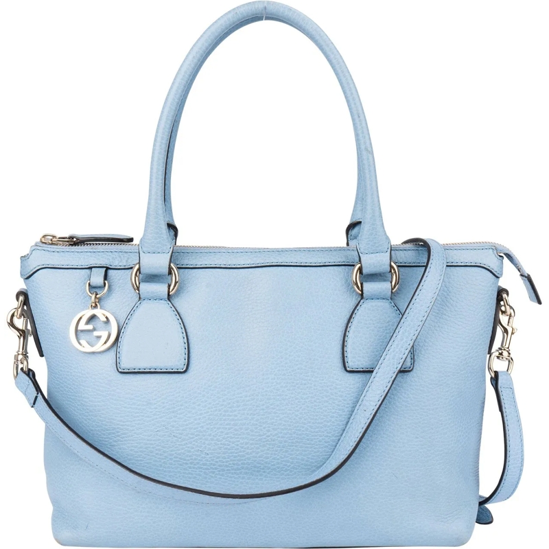 Gucci Schultertasche Gucci Blue Leather Charmy Handbag blau