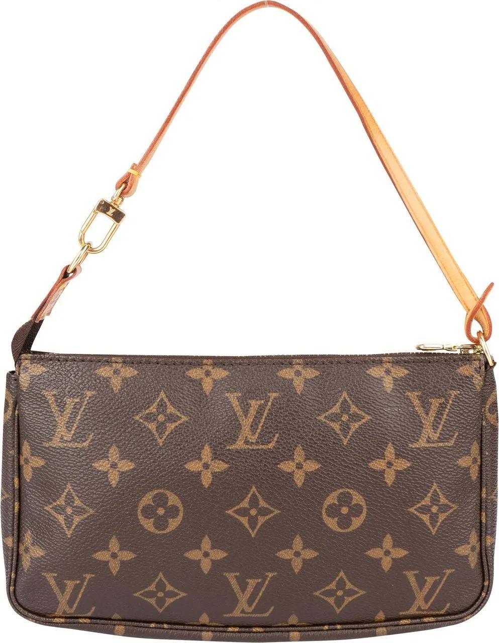 Louis Vuitton Crossbody Bags - Louis Vuitton Canvas Monogram Pochette Accessoire - Gr. unisize - in Braun - für Damen