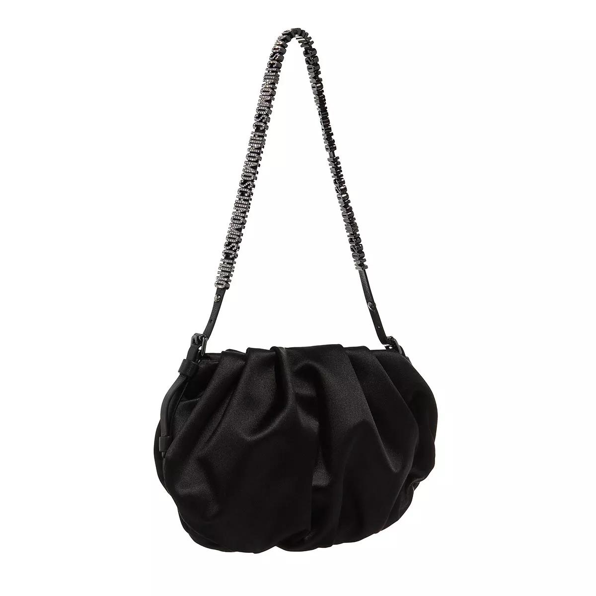 Moschino Crossbody bags Strass Mini Lettering Shoulder Bag in zwart