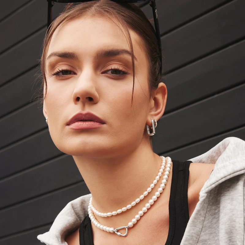 Ania Haie Mittellange Halskette 925er Sterlingsilber Shell Pearl silber(Image 2)