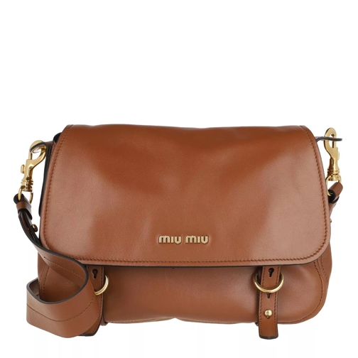 Miu Miu Shoulder Bag Leather Cognac Crossbody Bag