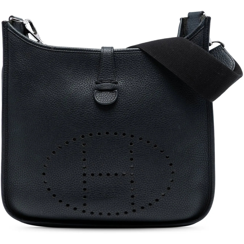 Hermès Schultertasche Clemence Evelyne III 29 blau