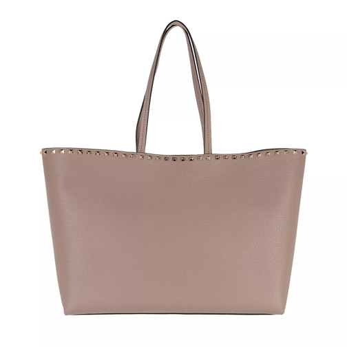 Valentino Garavani Rockstud Studded Shopping Bag Leather Poudre Shopping Bag