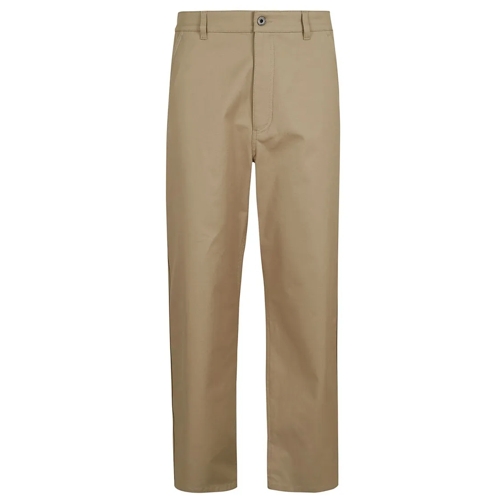 Valentino  Cotton Gabardine Cargo Trousers Brown