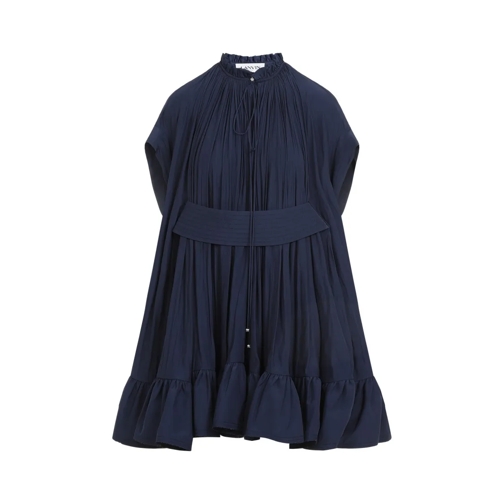 Lanvin Mini-Kleider Short Ruffle Dress Blue