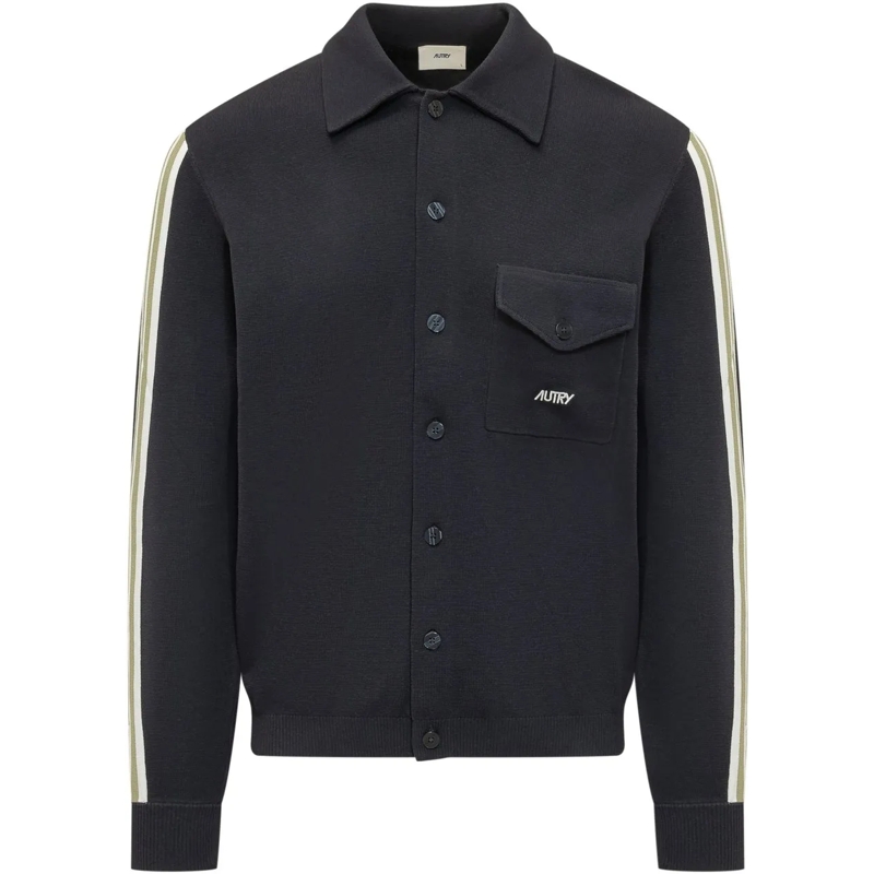 Autry International Daunenjacke Giacca con Logo schwarz