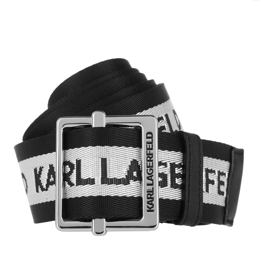 Karl Lagerfeld Karl Logo Webbing Belt Black Geweven Riem