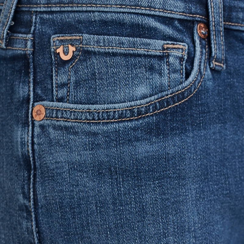 True Religion Bootcut-Jeans Jeans SOPHIE Bootcut- Ausgestelltes Bein- Gürte blau(Image 5)