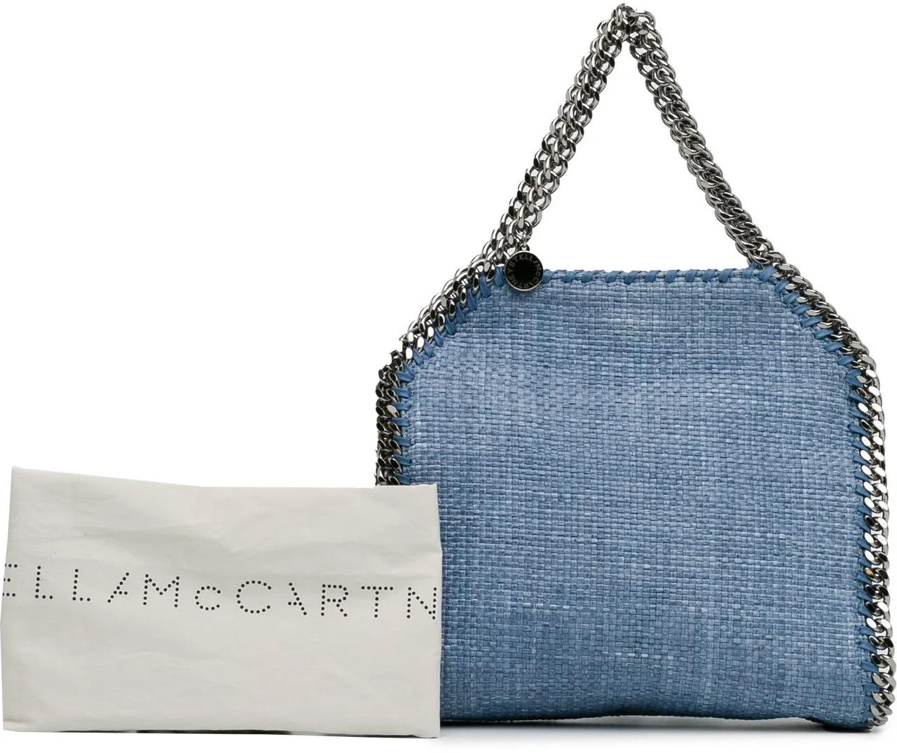 Stella Mccartney Totes & shoppers Raffia Falabella Satchel in blauw