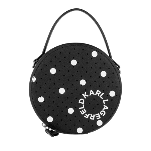 Karl Lagerfeld Karl Dots Round Crossbody Bag Black Canteen Bag