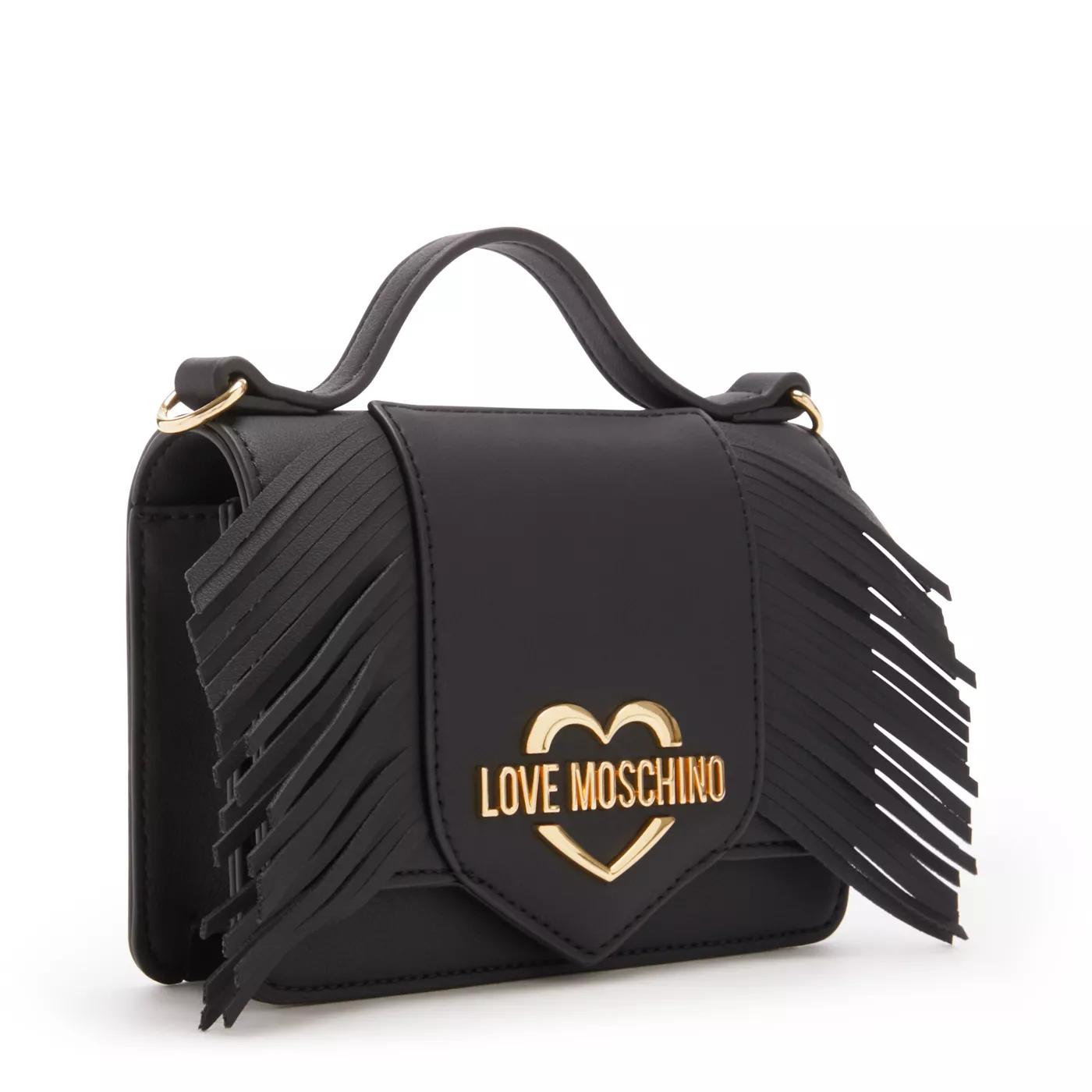 Love Moschino Crossbody bags GRS Frange Schwarze Handtasche JC420 in zwart