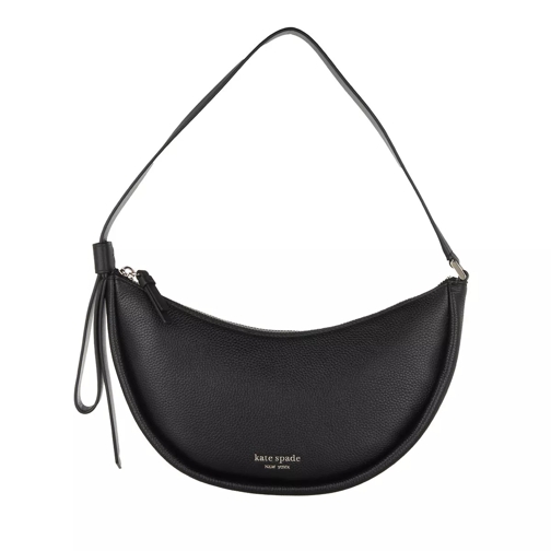 Kate Spade New York Smile Pebbled Leather Small Shoulder Bag Black Hobo Bag
