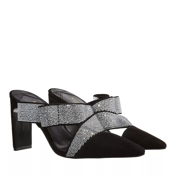 Black and clear mules best sale