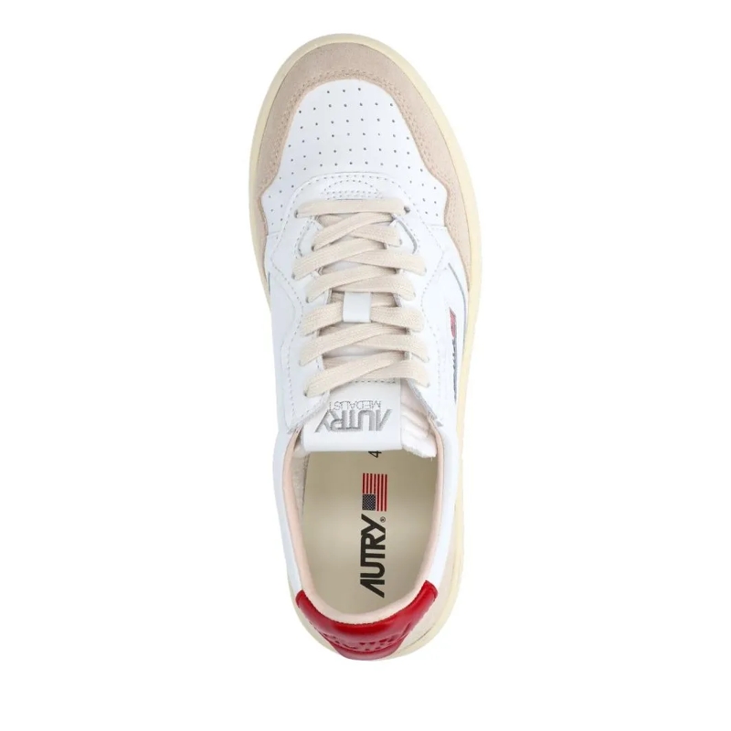Autry International Low-Top-Sneaker "Medalist" Low-Top Sneakers White Rot(Image 6)