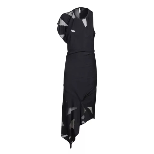 Iro Sleeveless Dress With Sheer Fabric Details Black 