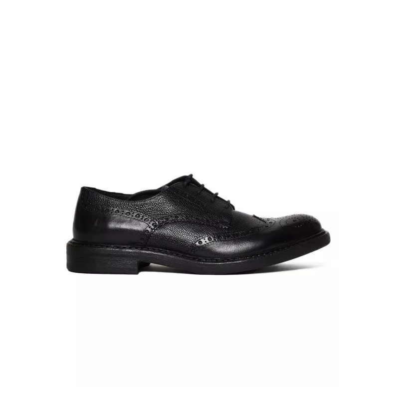 Hundred 100 Chaussures à lacets Black Leather Lace-Up Shoes Black