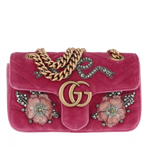 Gucci GG Marmont Velvet Mini Bag Light Raspberry Crossbodytas