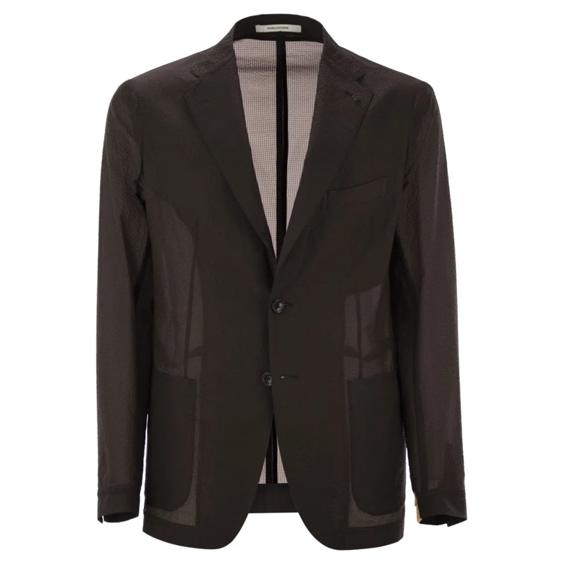 Tagliatore Blazer Lightweight Technical Fabric Jacket Brown