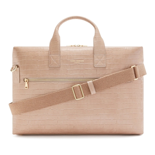 Isabel Bernard Laptoptasche Honoré Anique Kroko Handtasche Beige