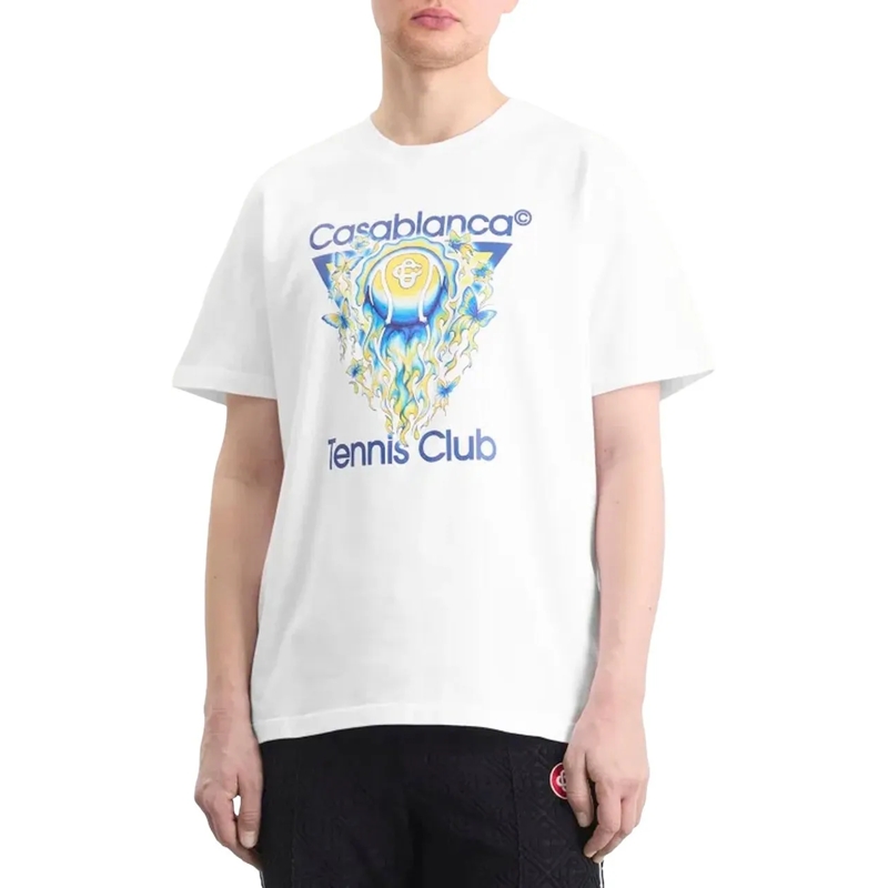 Casablanca T-shirt Heren Tennis Club Icon T-Shirt Wit weiß(Image 2)