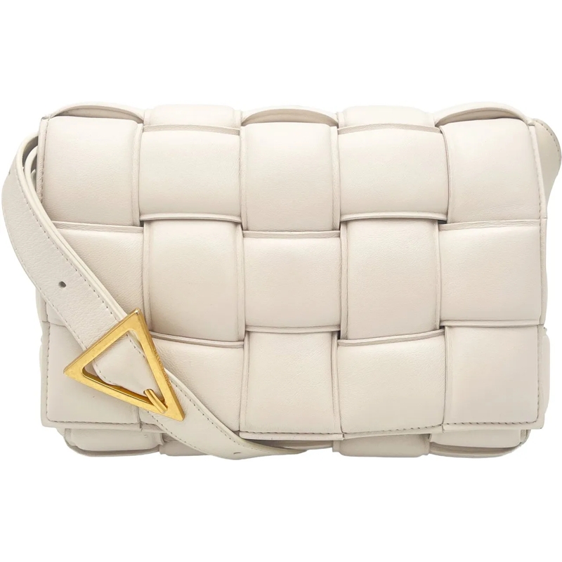Bottega Veneta Sac à bandoulière Bottega Veneta Padded Cassette - Off-White weiß