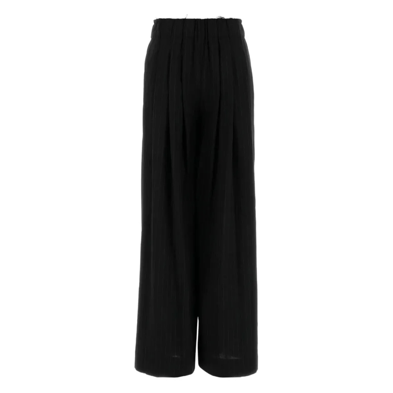 Pt Torino  Black Tailored Trousers With Structured Silhouette Black