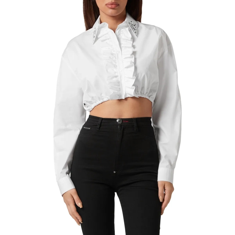 Philipp Plein Bluse Hemdbluse weiss(Image 3)