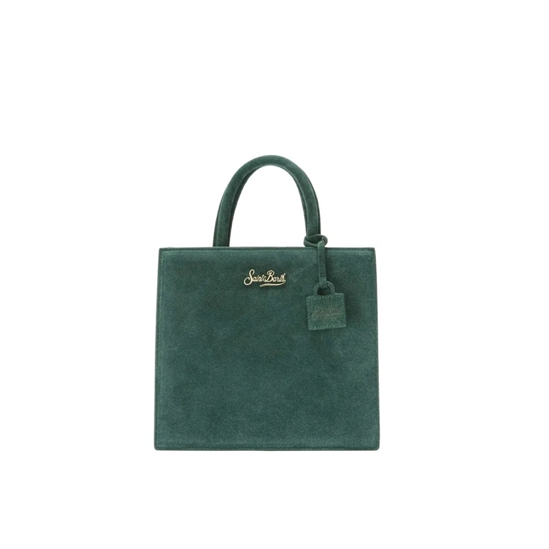 Mc2 Saint Barth Sac à bandoulière Midi Green Bovine Leather Shop Bag Green