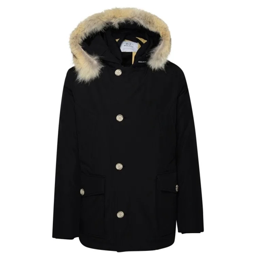 Woolrich Artic Anorak Black Cotton Blend Parka Black Parka Jassen