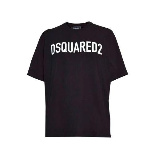 Dsquared2 T-shirts Black Cotton Loose Fit T-Shirt Black