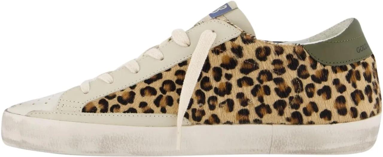 Thumbnail - Golden Goose Low-Top Sneaker - Super Star Sneakers - Leather - Printed - Gr. 39 (EU) - in Braun - für Damen