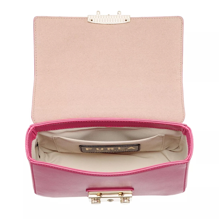 Furla Metropolis Mini Top Handle Pop Pink Crossbody Bag