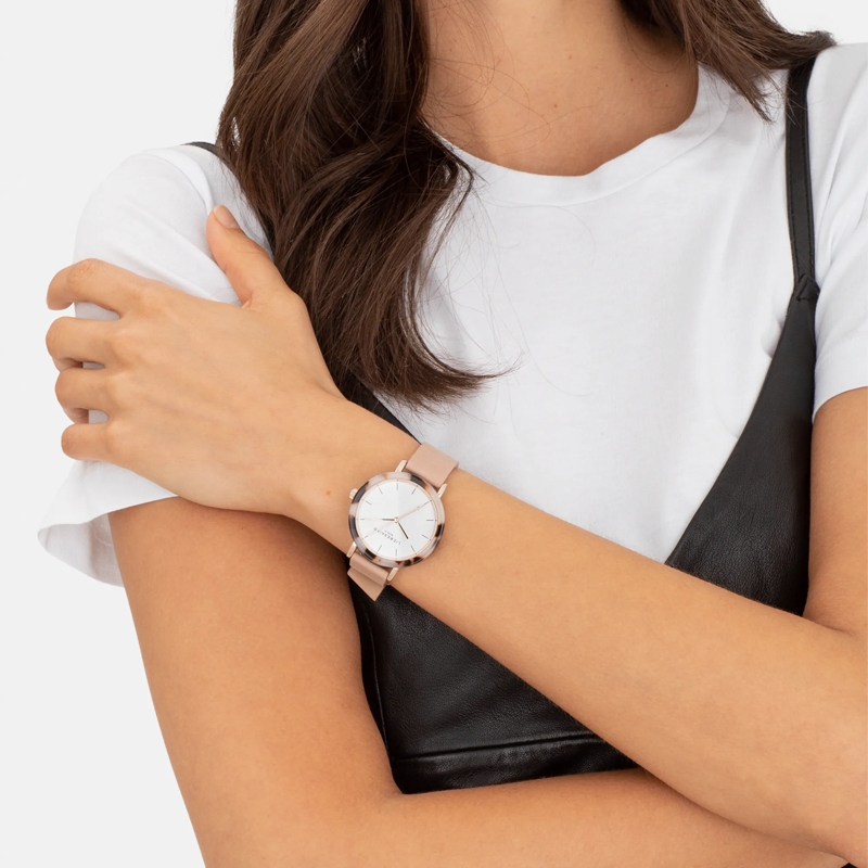 Liebeskind Berlin Quarzuhr Echtleder Acetat Statement nude(Image 2)