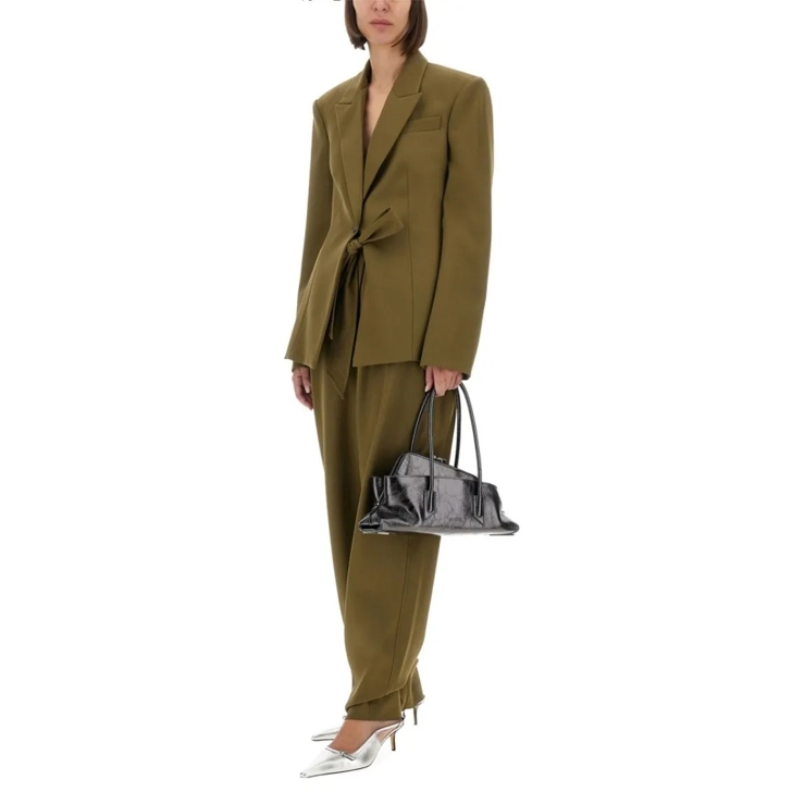 ボトムスその他 The Attico Tailored Gabardine Jacket With Unique Tie Detail The Attico Tailored Gabardine Jacket With Unique Tie Detail