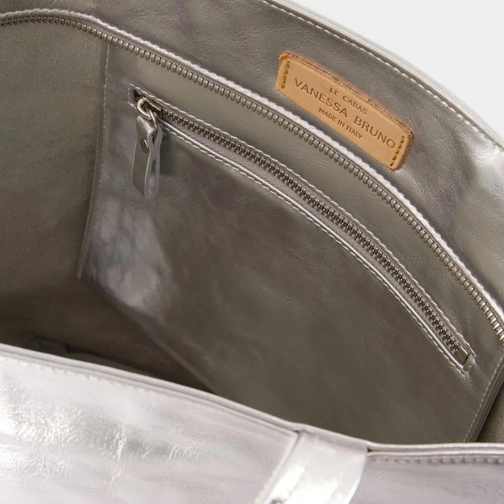 Vanessa Bruno Totes & shoppers Cabas L Shopper Bag Leather Silver in zilver