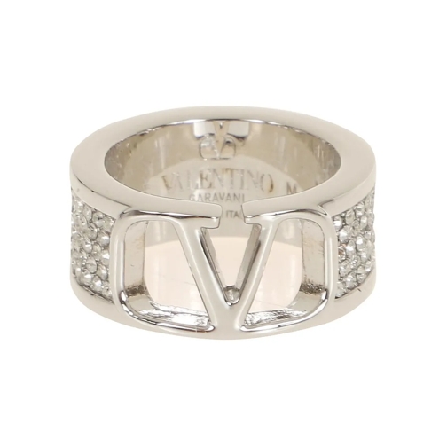 Valentino Ring Vlogo Signature Strass Ring Silver